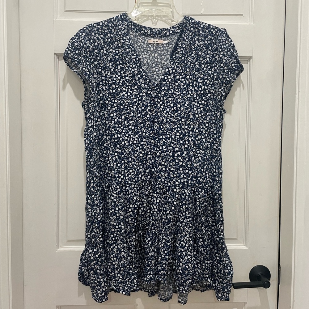 Floral Navy Blue Women's dress